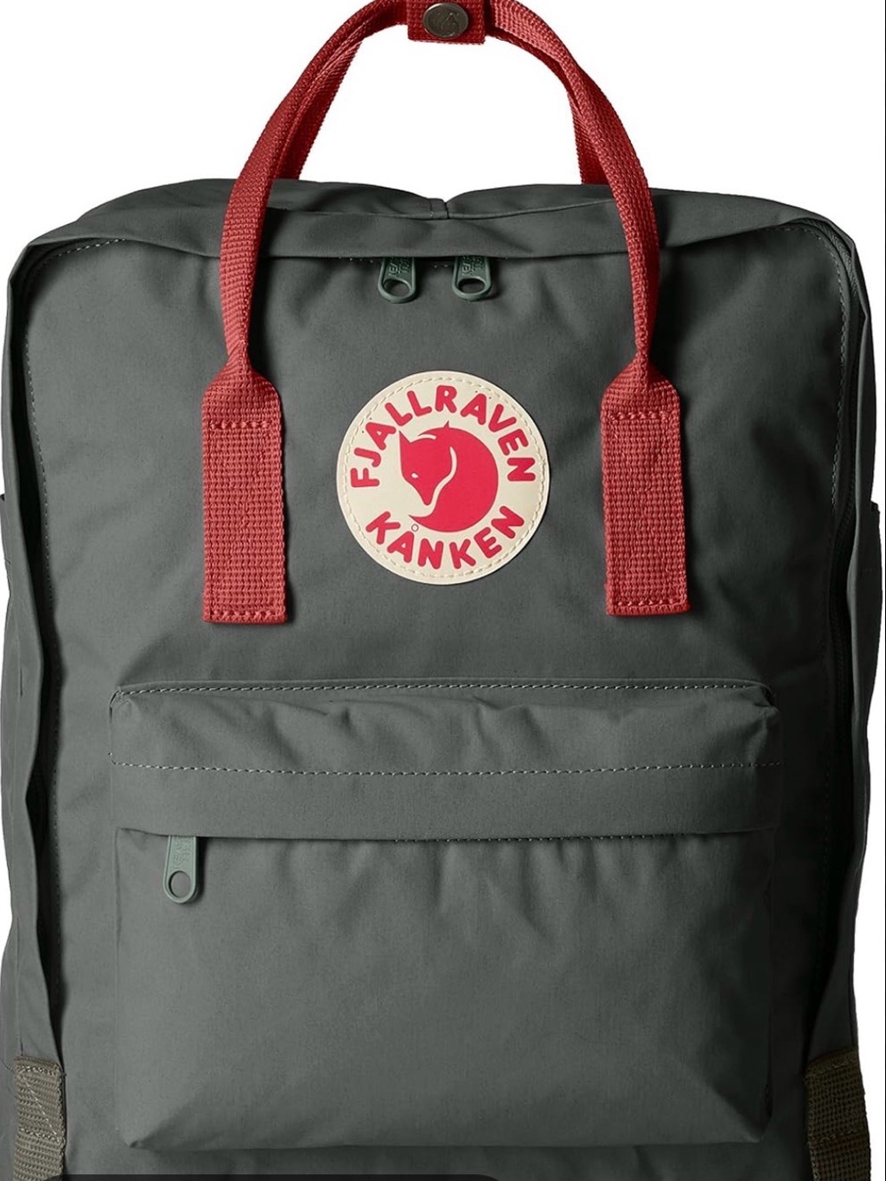 Kånken mini Backpack - Dark Gray with Red Handles